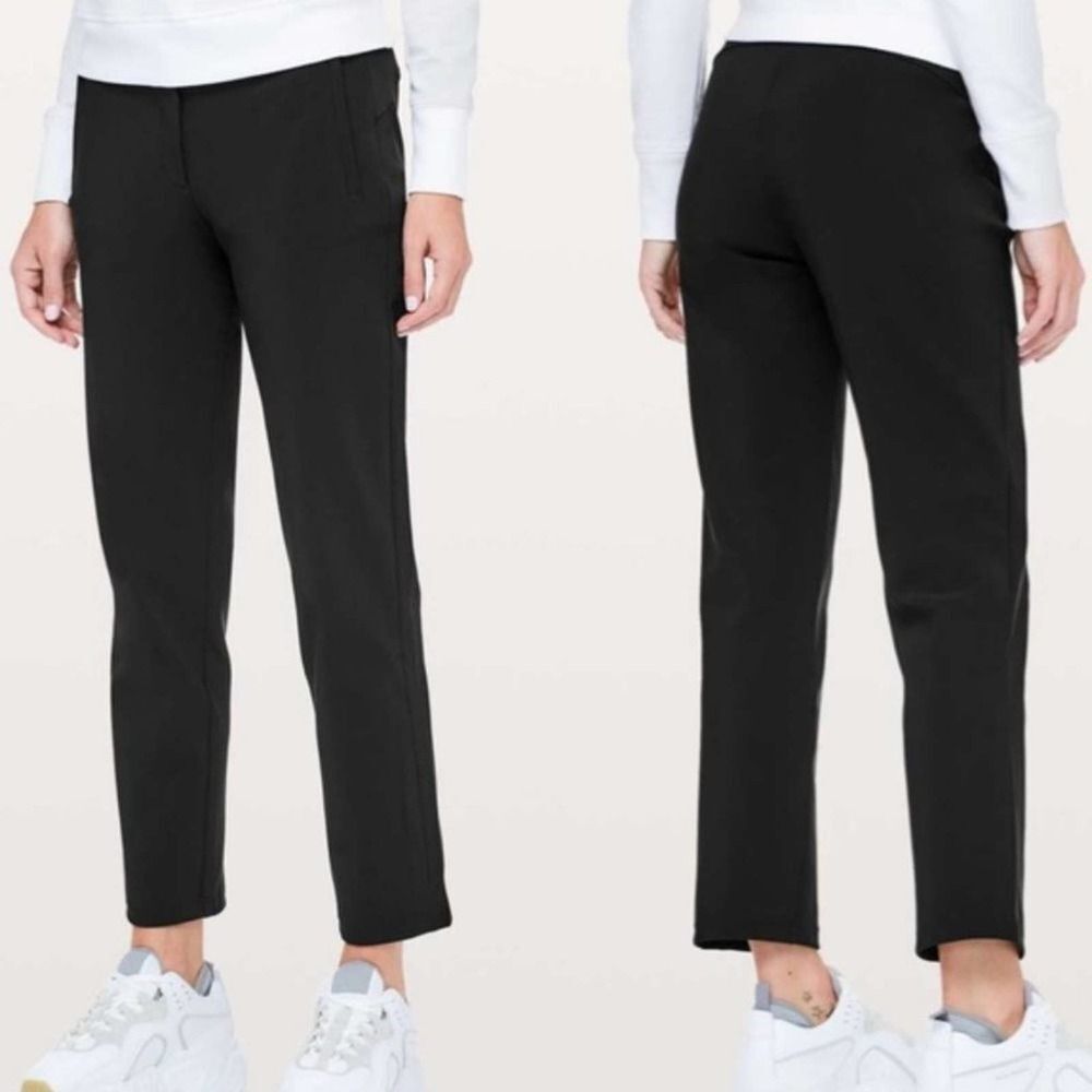 Lululemon Black High Rise Trousers Tailored Pants Casual Slacks